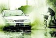 你走路上被路上的车泼一身水试试？