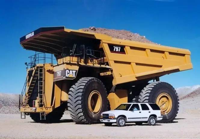 图为矿场里的大型运输车
